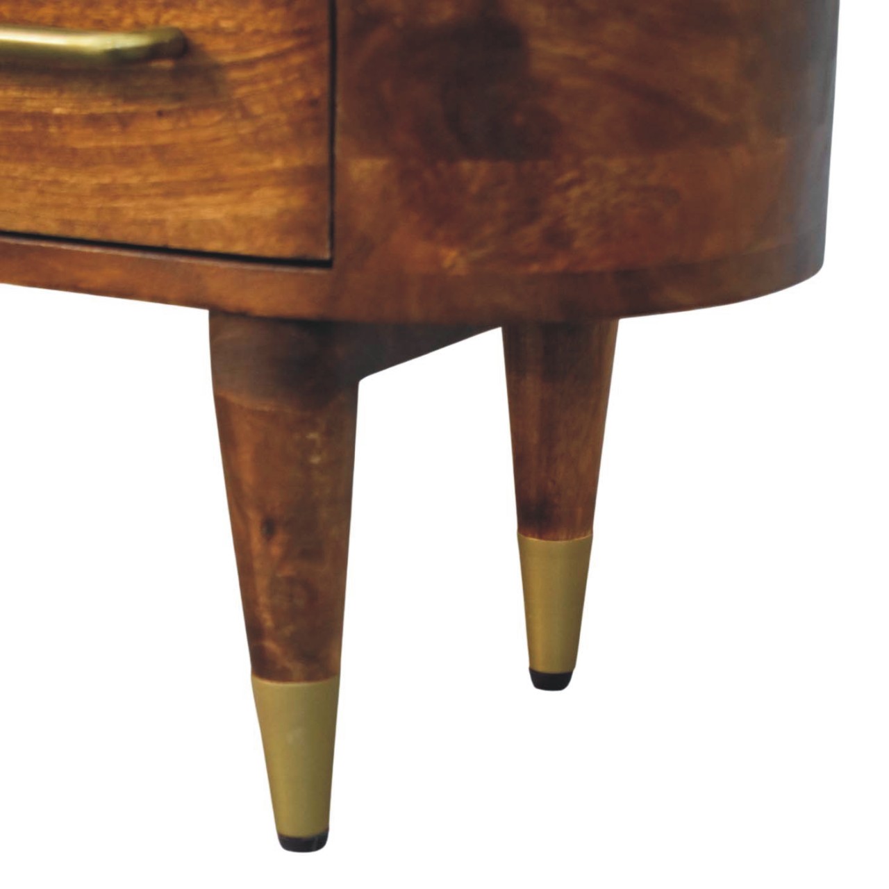 Solid Mango Wood Chestnut Finished Two Drawer Valenza Media Unit - Image 7