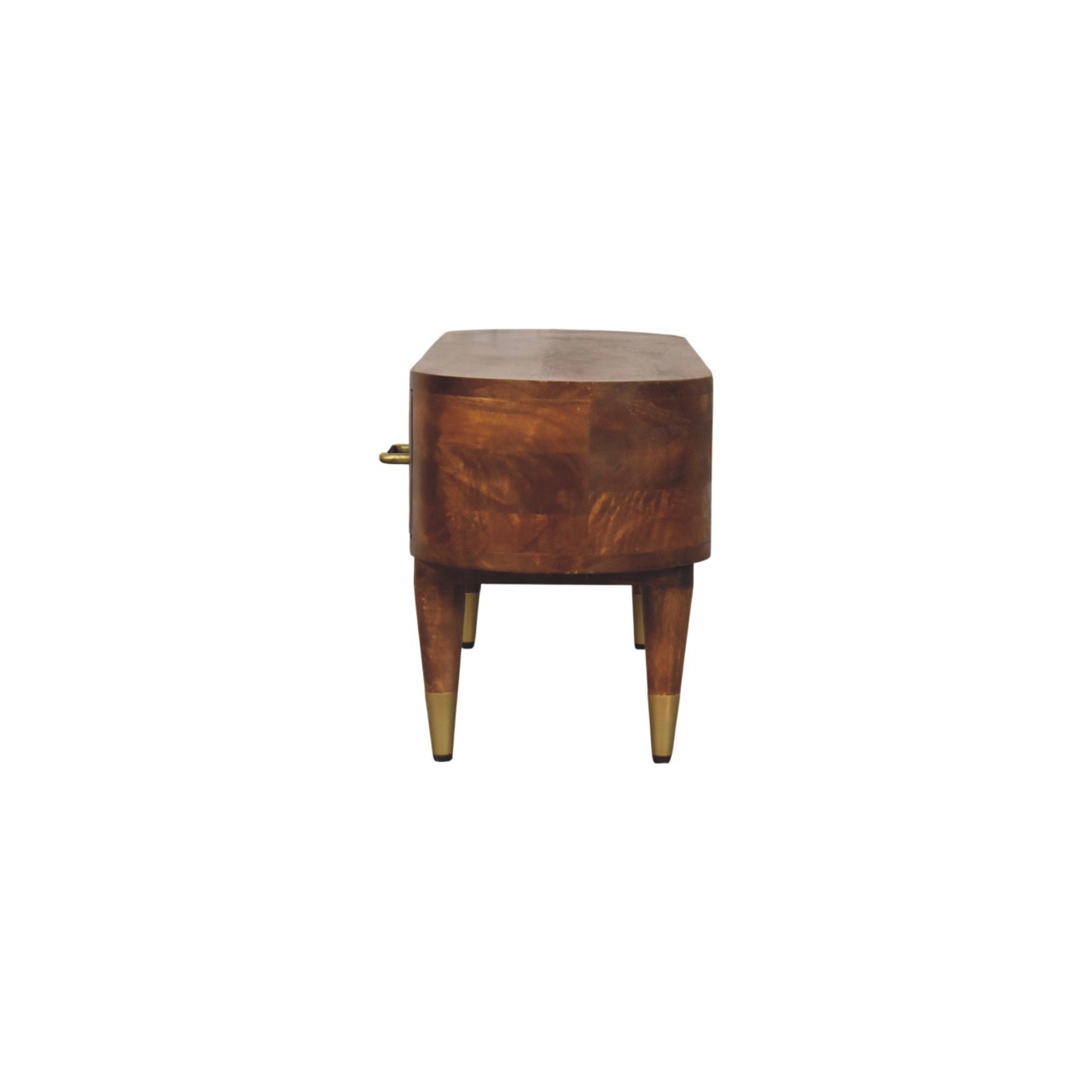 Solid Mango Wood Chestnut Finished Two Drawer Valenza Media Unit - Image 8