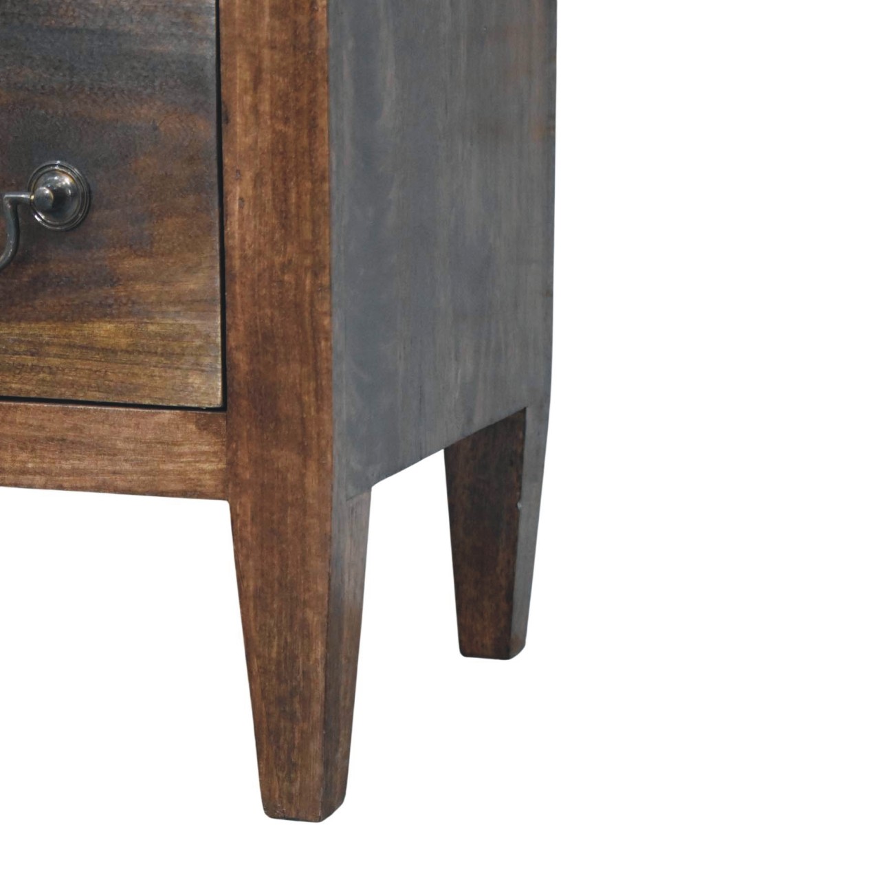Solid Mango Wood Roasted Almond Finished Compact Three Drawer Chest - Image 7
