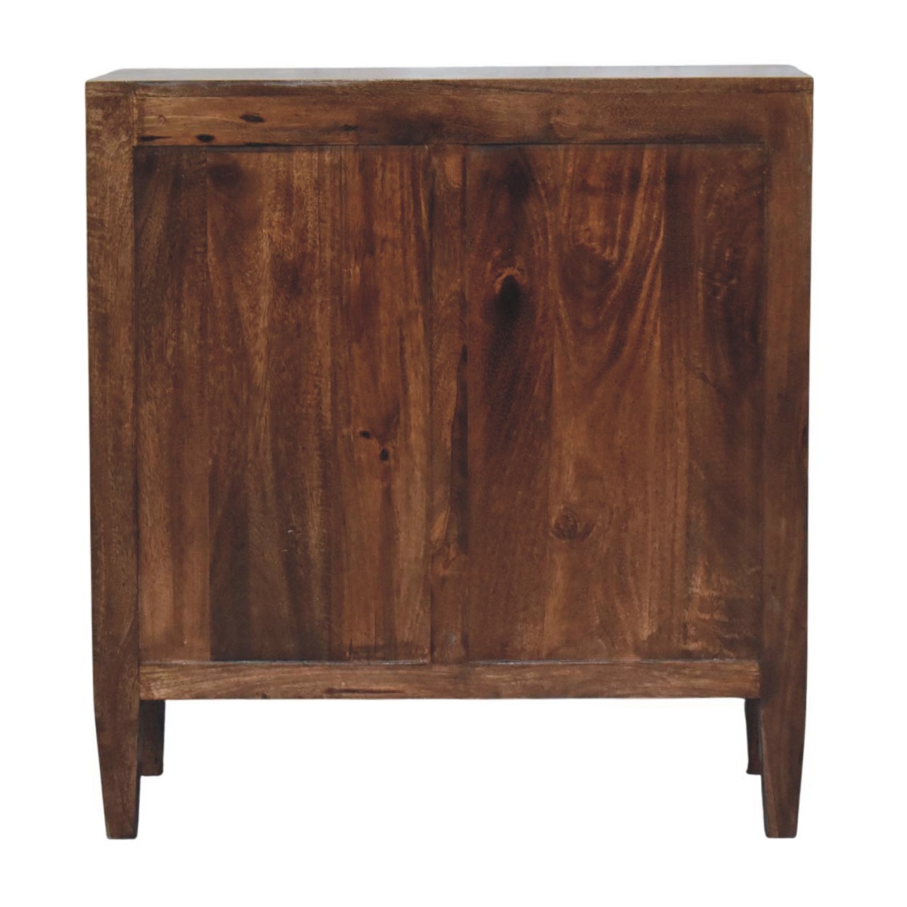 Solid Mango Wood Roasted Almond Finished Compact Three Drawer Chest - Image 9