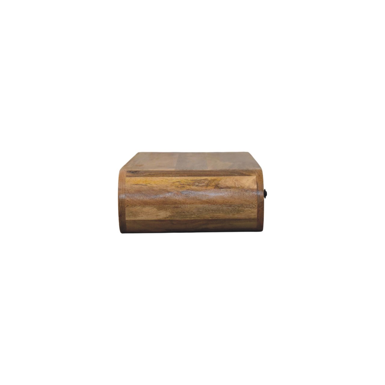 Solid Mango Wood Oak Finished Contour Wall Console - Image 8
