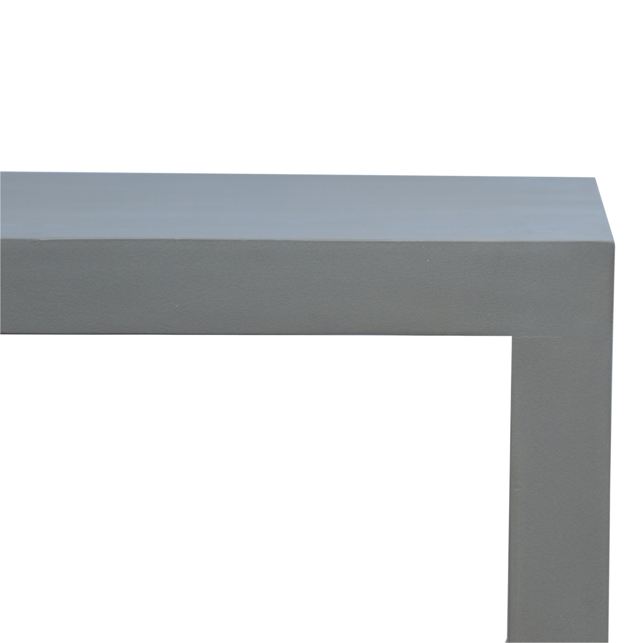 Solid Mango Wood Cement Cube Bedside Table with Gold Base - Image 3