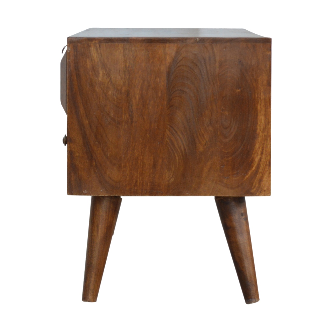 Solid Mango Wood Chestnut Finished 2 Slot 2 Drawer Media Unit - Image 8