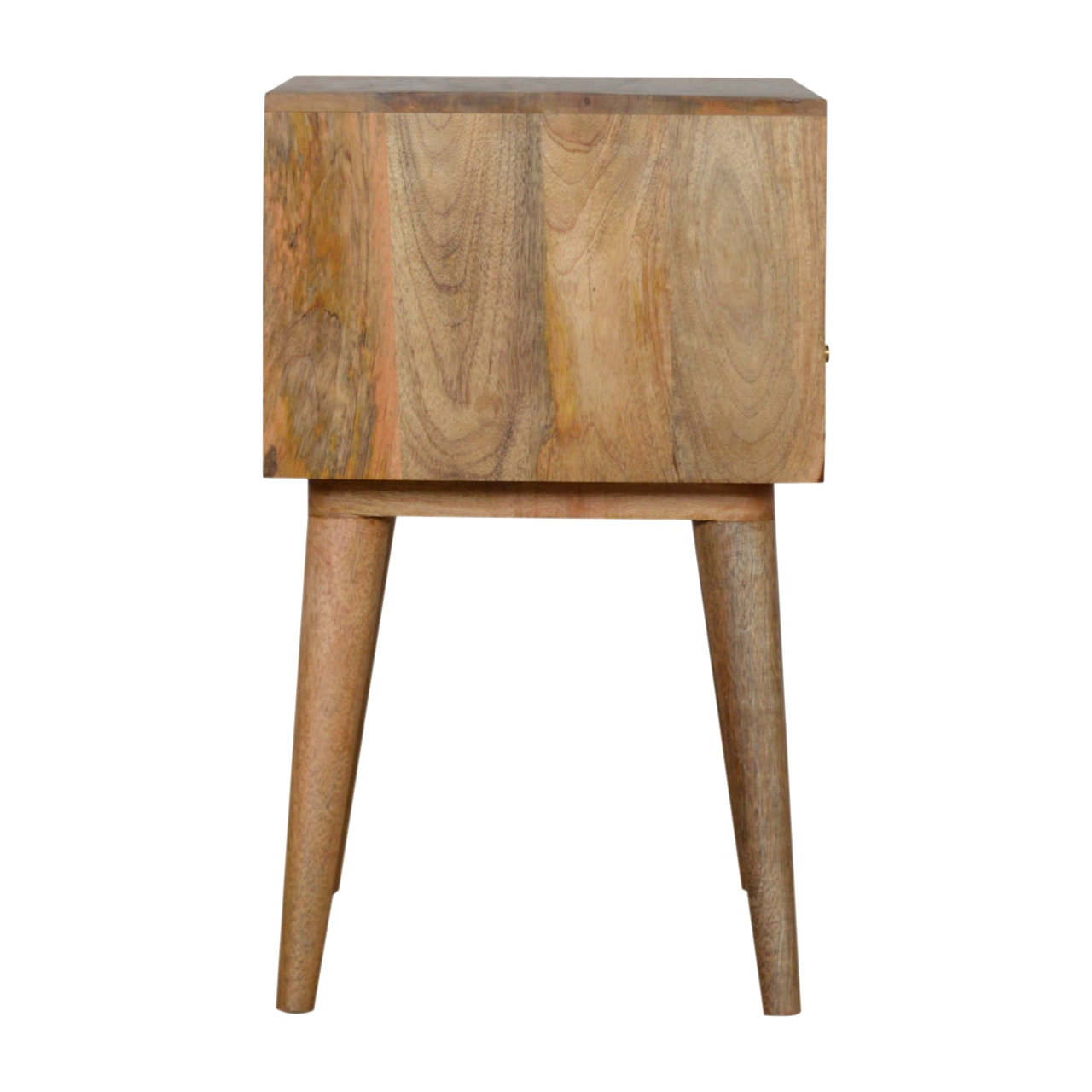Solid Mango Wood Assorted Oak Finished 1 Slot 1 Drawer Bedside - Image 8