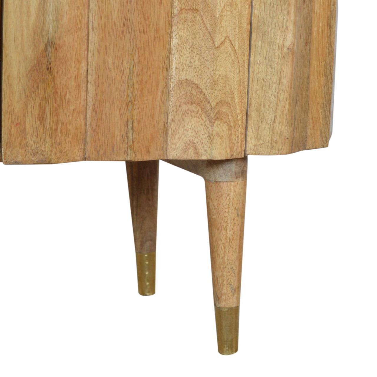 Solid Mango Wood Natural Finished 2 Door Ridged Cabinet - Image 7
