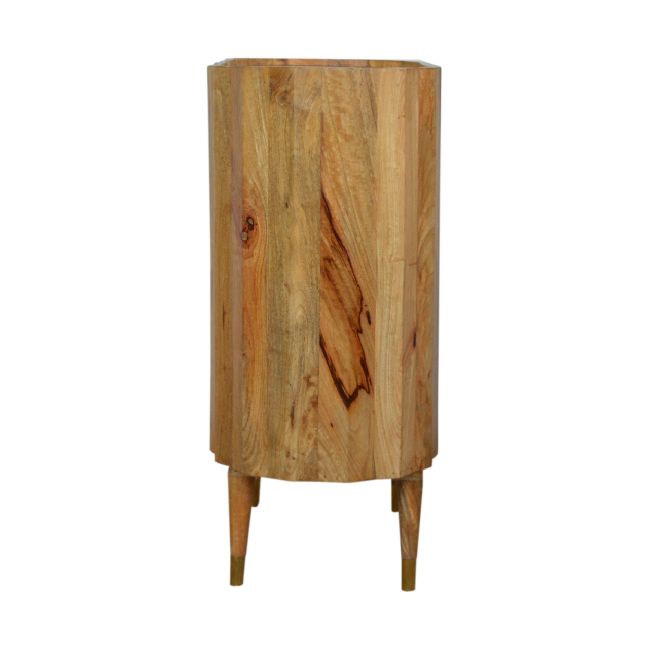 Solid Mango Wood Natural Finished 2 Door Ridged Cabinet - Image 8