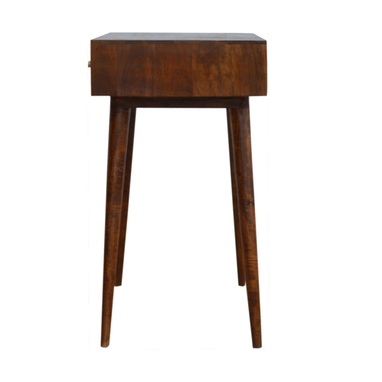 Solid Mango Wood Chestnut Finished 1 Drawer 1 Slot Writing Desk - Image 7