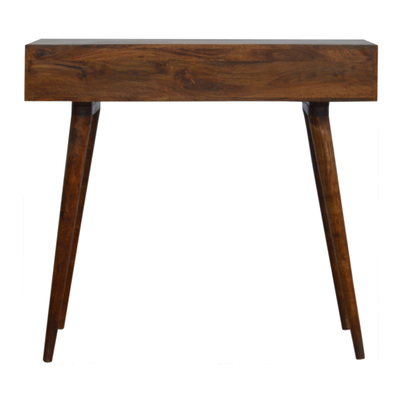 Solid Mango Wood Chestnut Finished 1 Drawer 1 Slot Writing Desk - Image 8