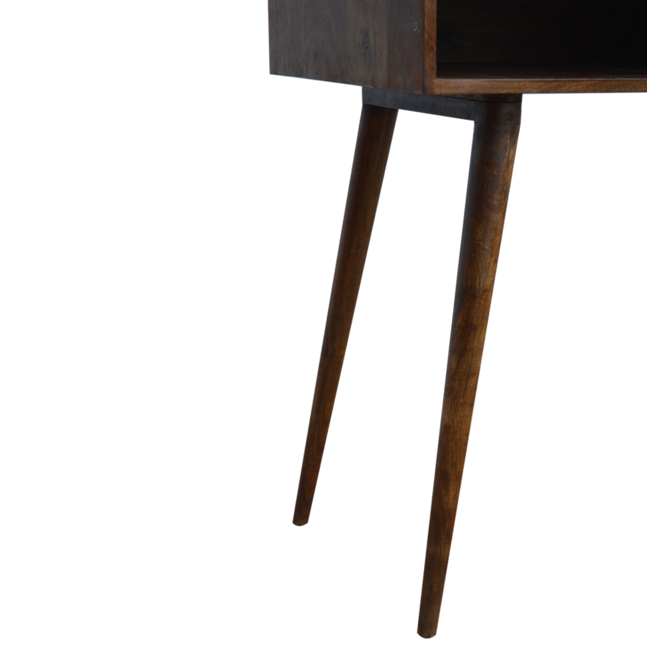 Solid Mango Wood Chestnut Finished Diamond Pattern Writing Desk - Image 7