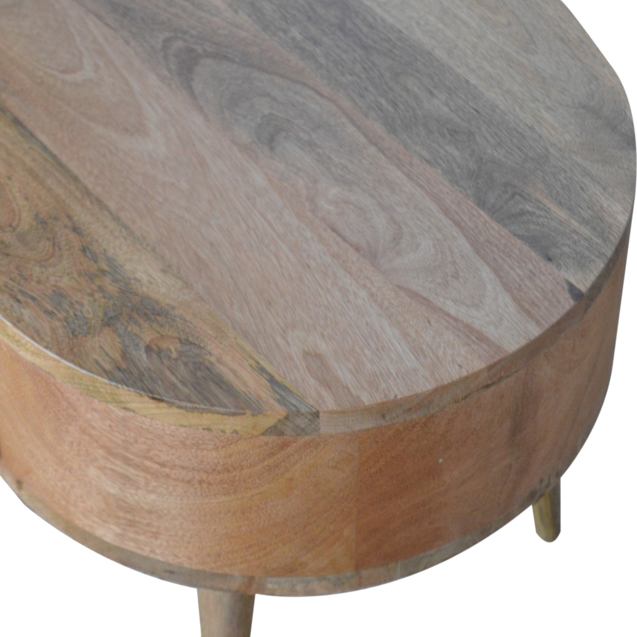 Solid Mango Wood Oak Finished 1 Drawer London Coffee Table - Image 4