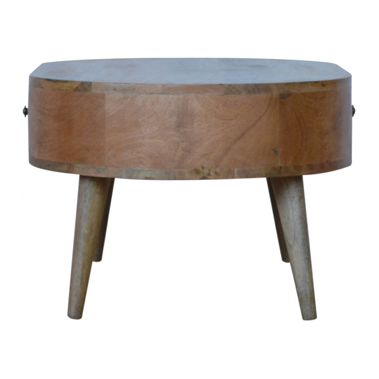 Solid Mango Wood Oak Finished 1 Drawer London Coffee Table - Image 9