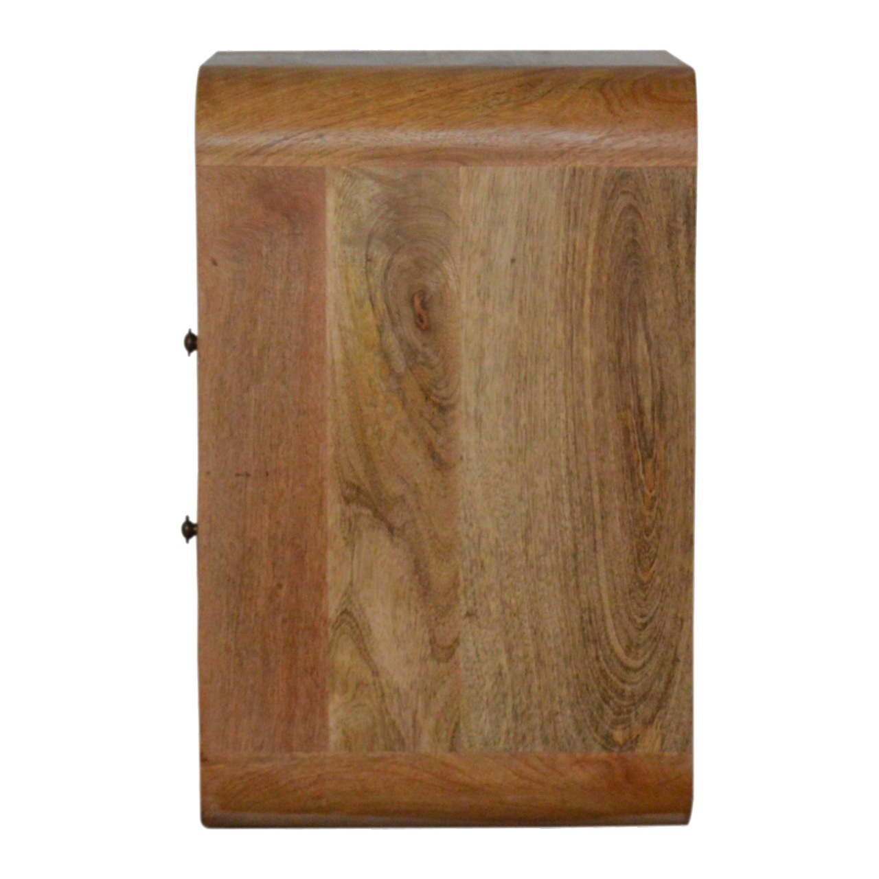 Solid Mango Wood Oak Finished 2 Drawer London Bedside - Image 8