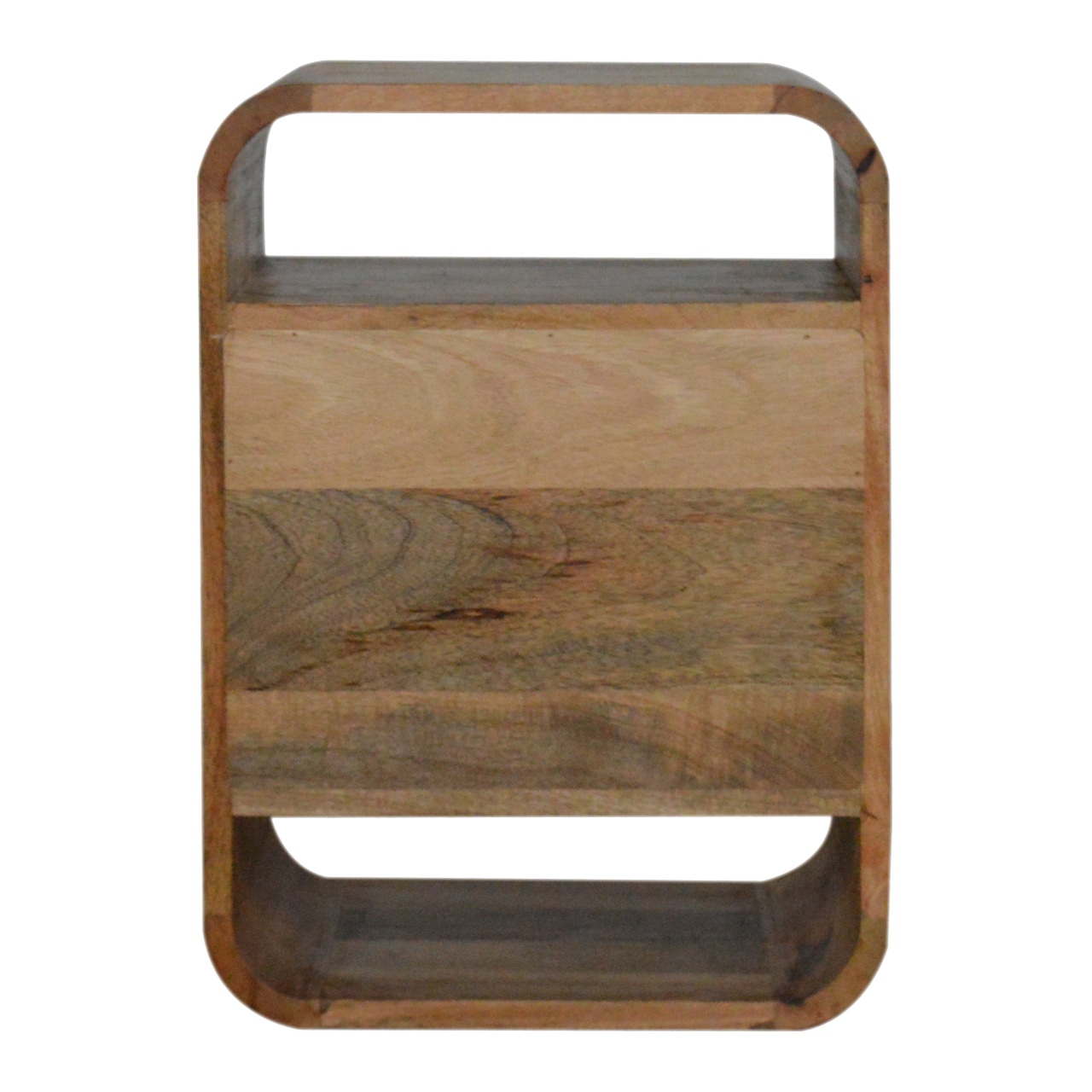 Solid Mango Wood Oak Finished 2 Drawer London Bedside - Image 9