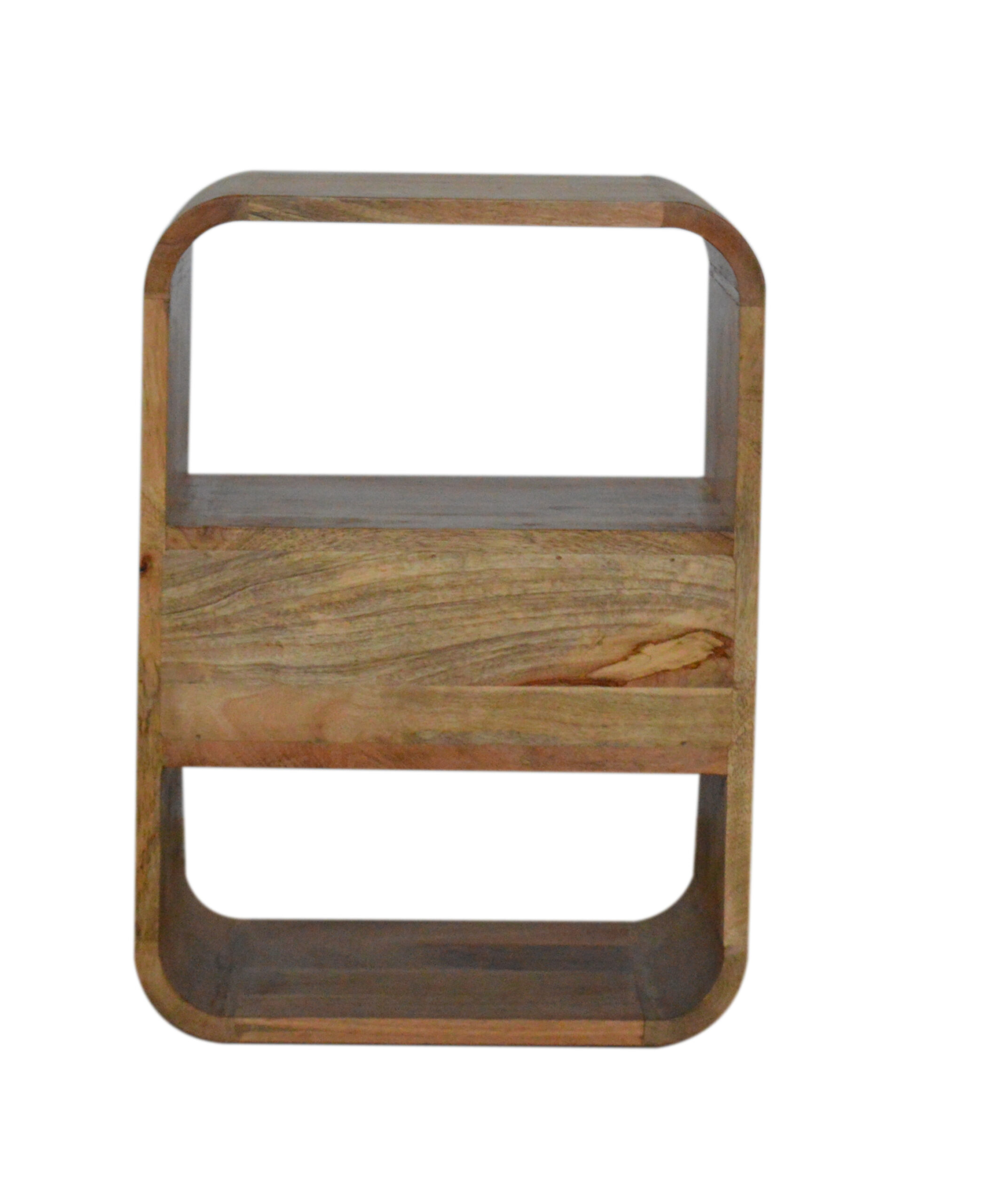 Solid Mango Wood Oak Finished 1 Drawer London Bedside - Image 8