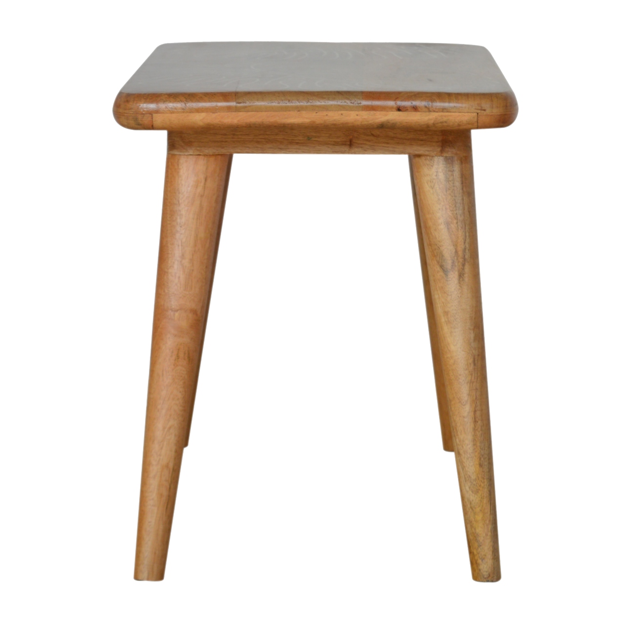 Solid Mango Wood Oak Finished Leaf Resin Top Print Bench - Image 9
