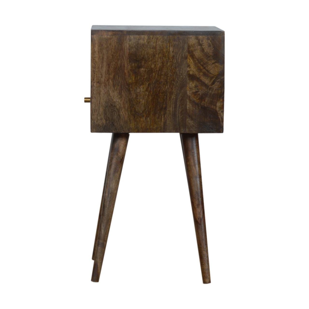 Solid Mango Wood Petite Grey Wash Finish One Drawer Bedside - Image 6