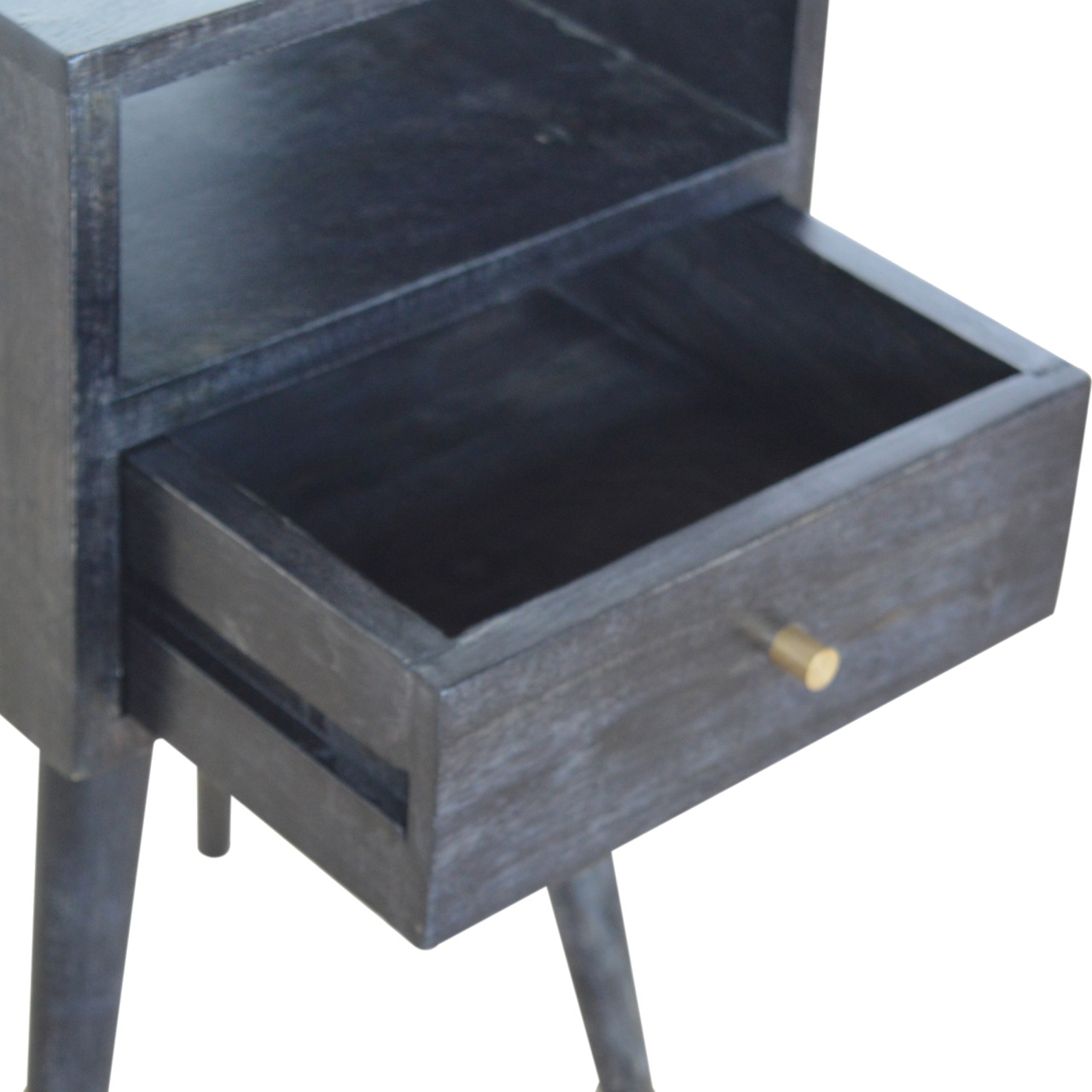 Solid Mango Wood Mini Ash Black Bedside - Image 6