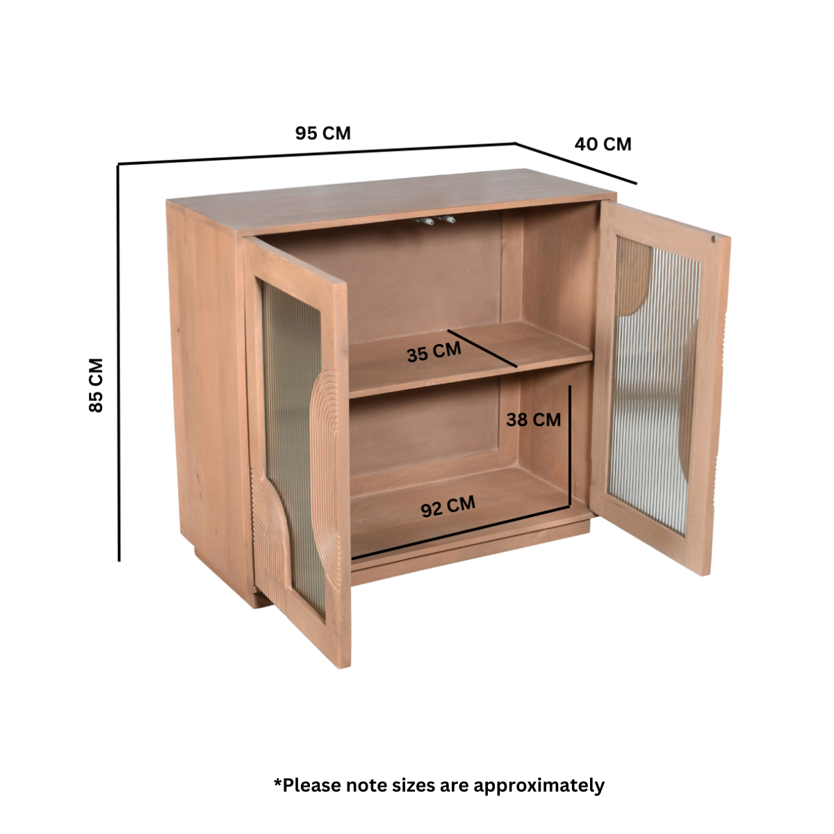 Indus Solid Wooden Small Sideboard - Image 5