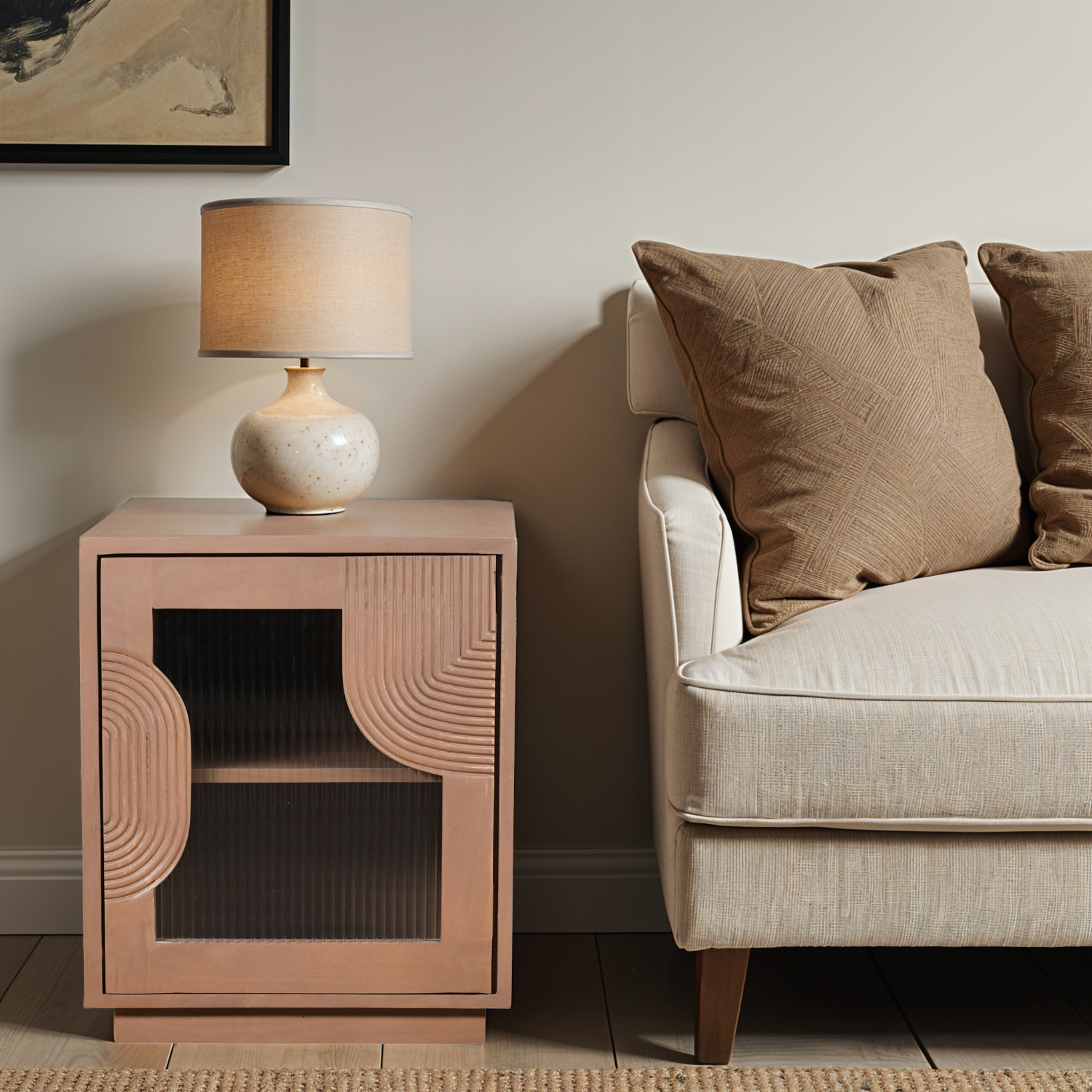 Indus Solid Wood Bedside Table - Image 5