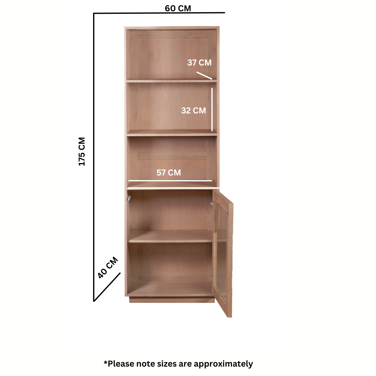 Indus Solid Wood Bookcase - Image 4