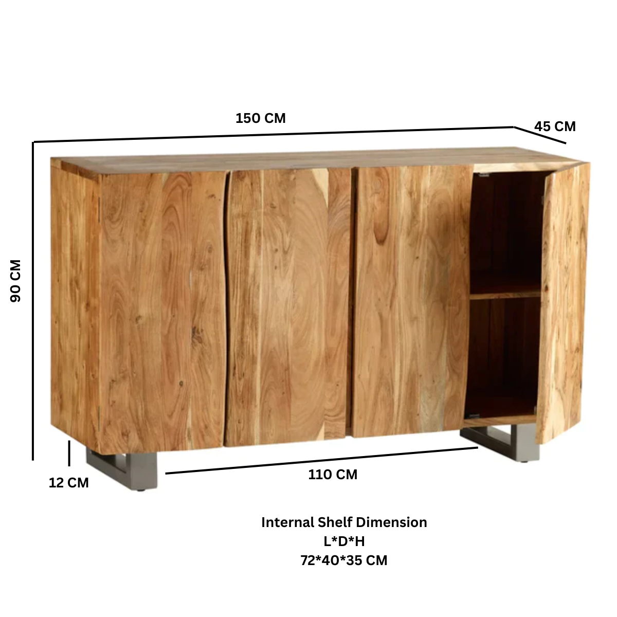 Baltic Live Edge Large Sideboard - Image 5