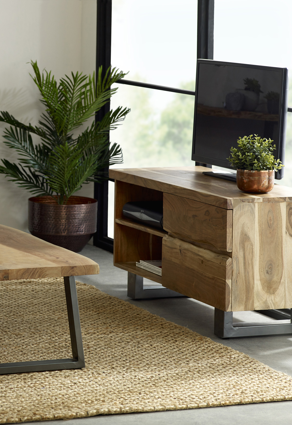 Baltic Live Edge 2 Drawer Small TV - Image 6