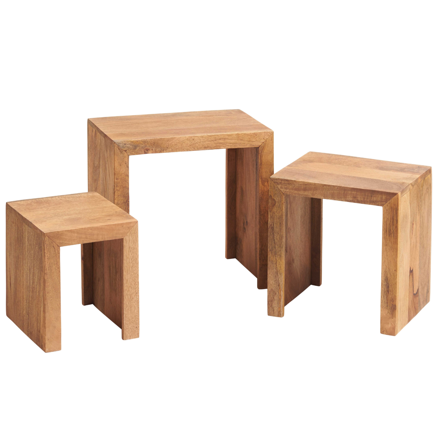 Toko Light Mango Nest of 3 Tables - Image 2