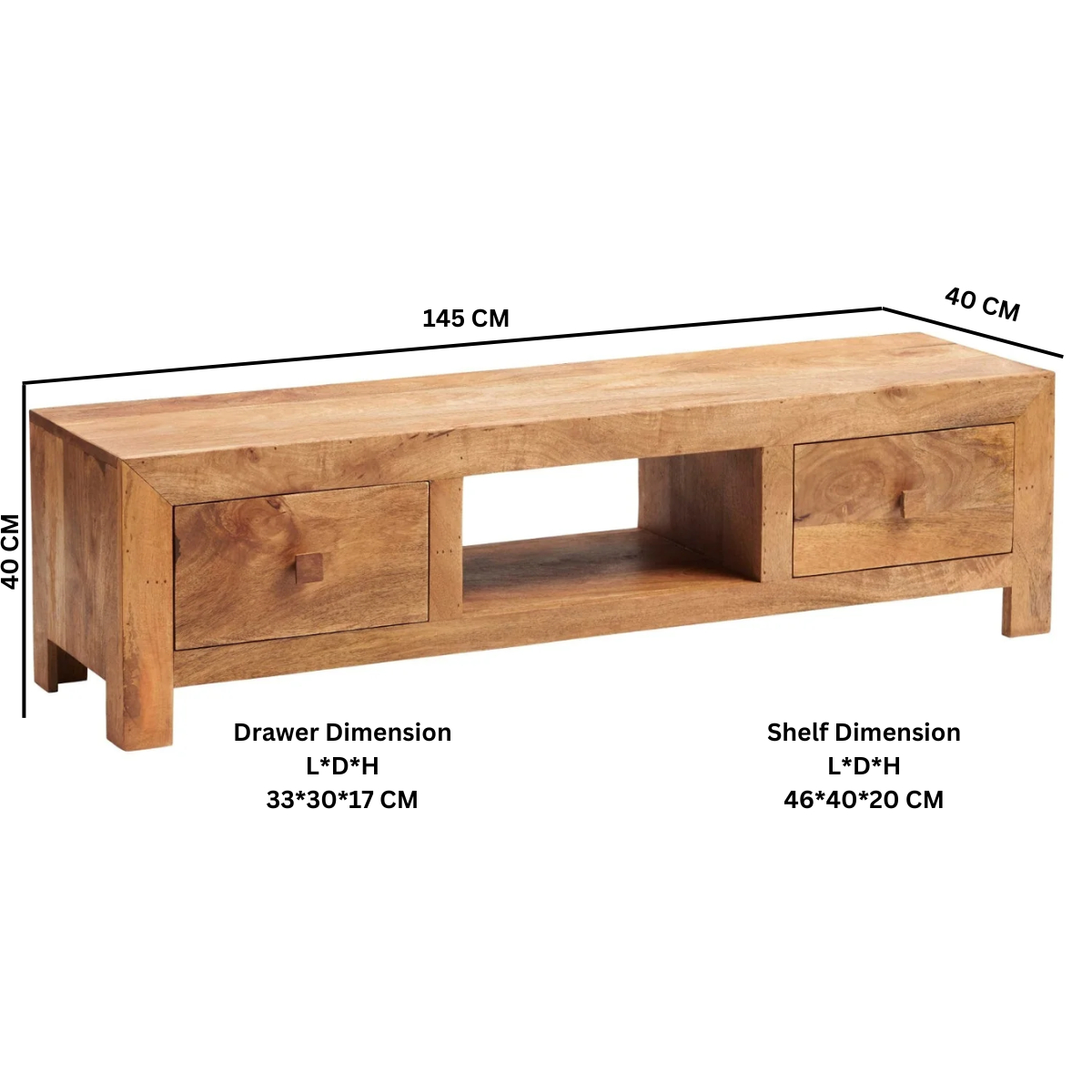 Toko Light Mango Wide Screen TV Unit - Image 4