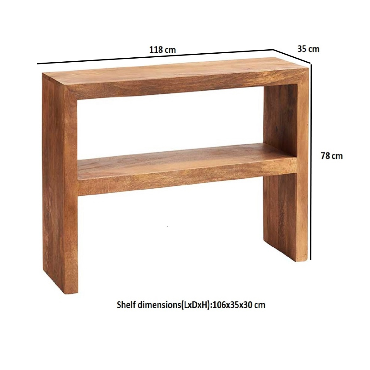Toko Light Mango Console Table - Image 3