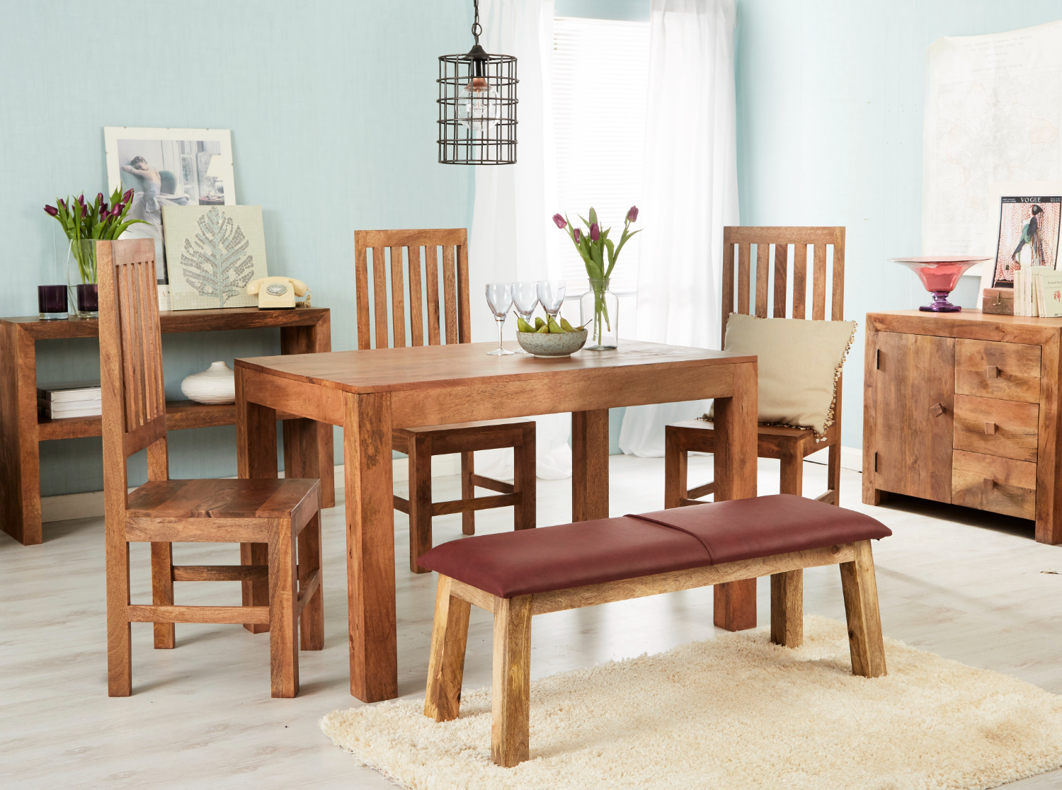 Toko Light Mango Small Dining Table 4ft (120cm) - Image 4