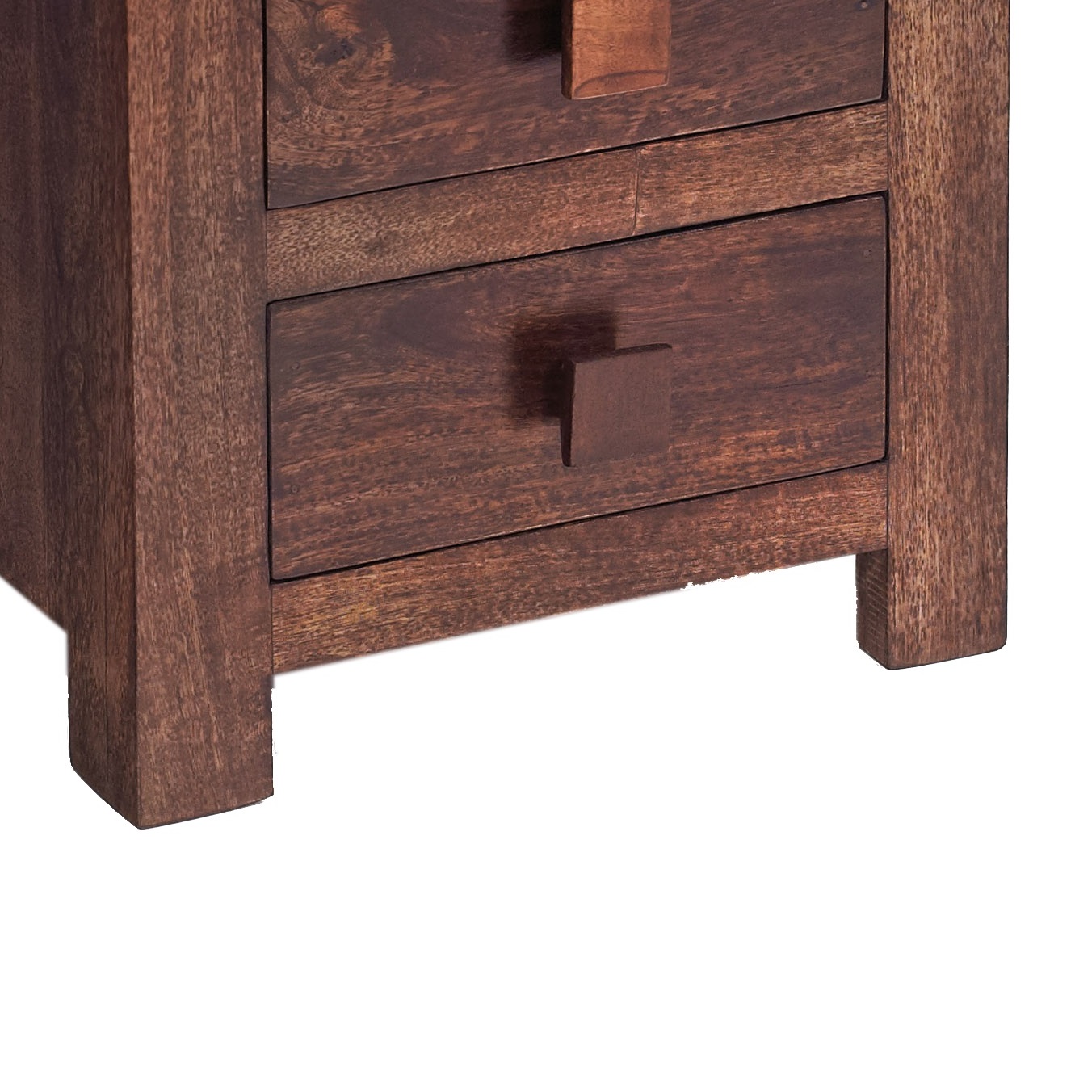 Toko Dark Mango 3 Drawer Bedside - Image 4