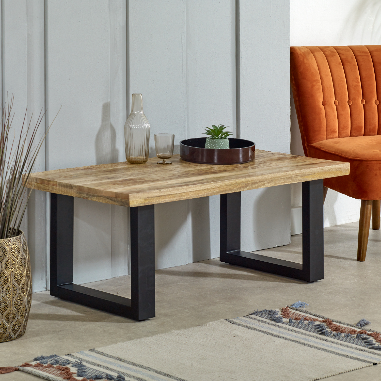 Surrey Solid Wood & Metal Coffee Table - Image 4