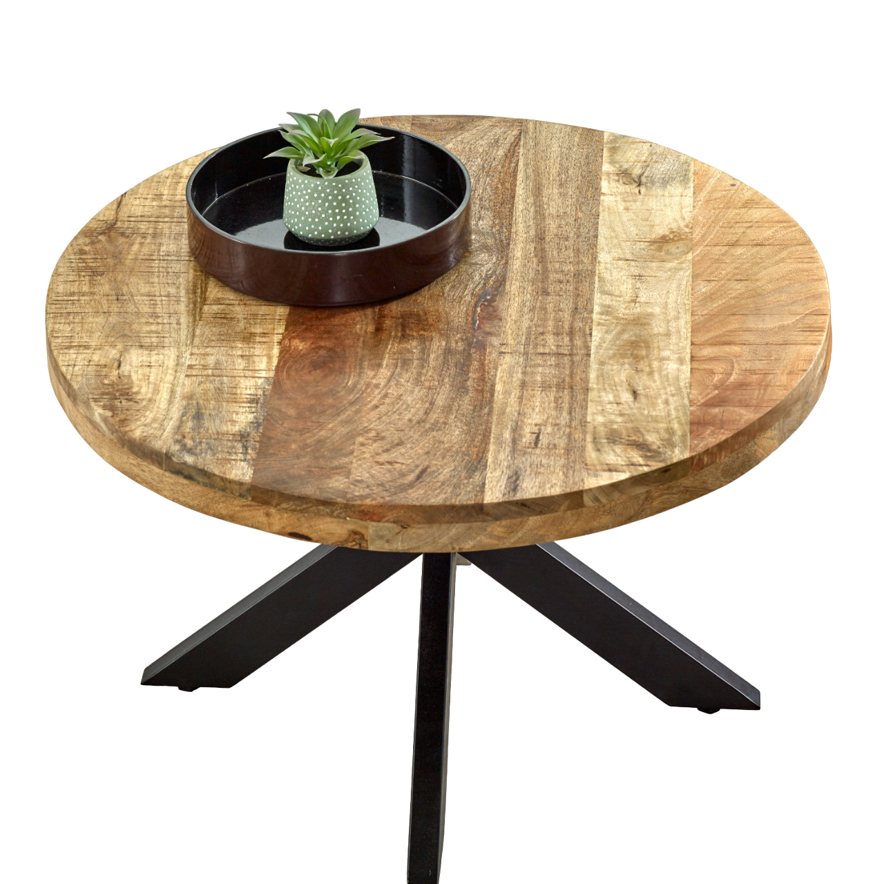 Surrey Solid Wood Coffee Table With Metal Spider Legs - Image 2