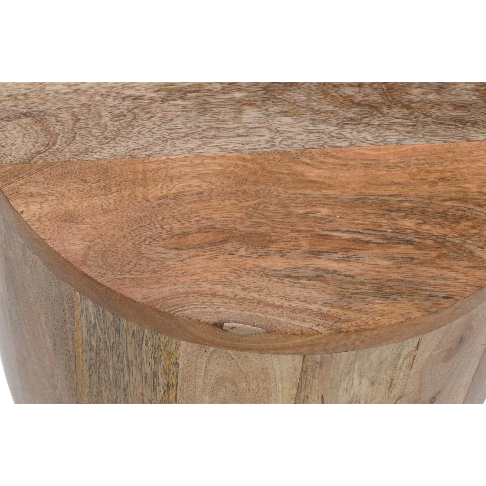 Surrey Solid Wood Drum Side Table - Image 3