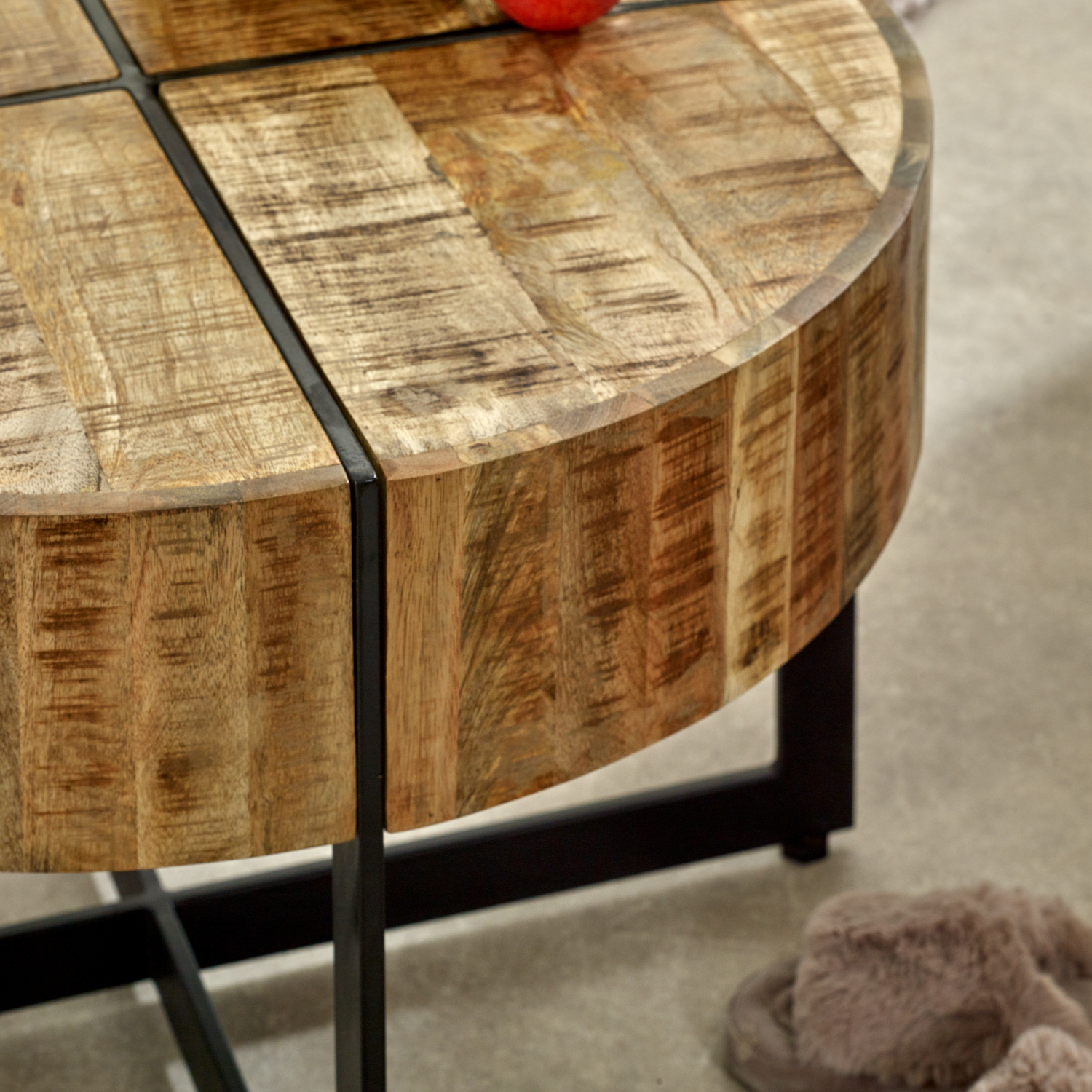 Surrey Solid Wood Coffee Table With Metal Legs - Image 3