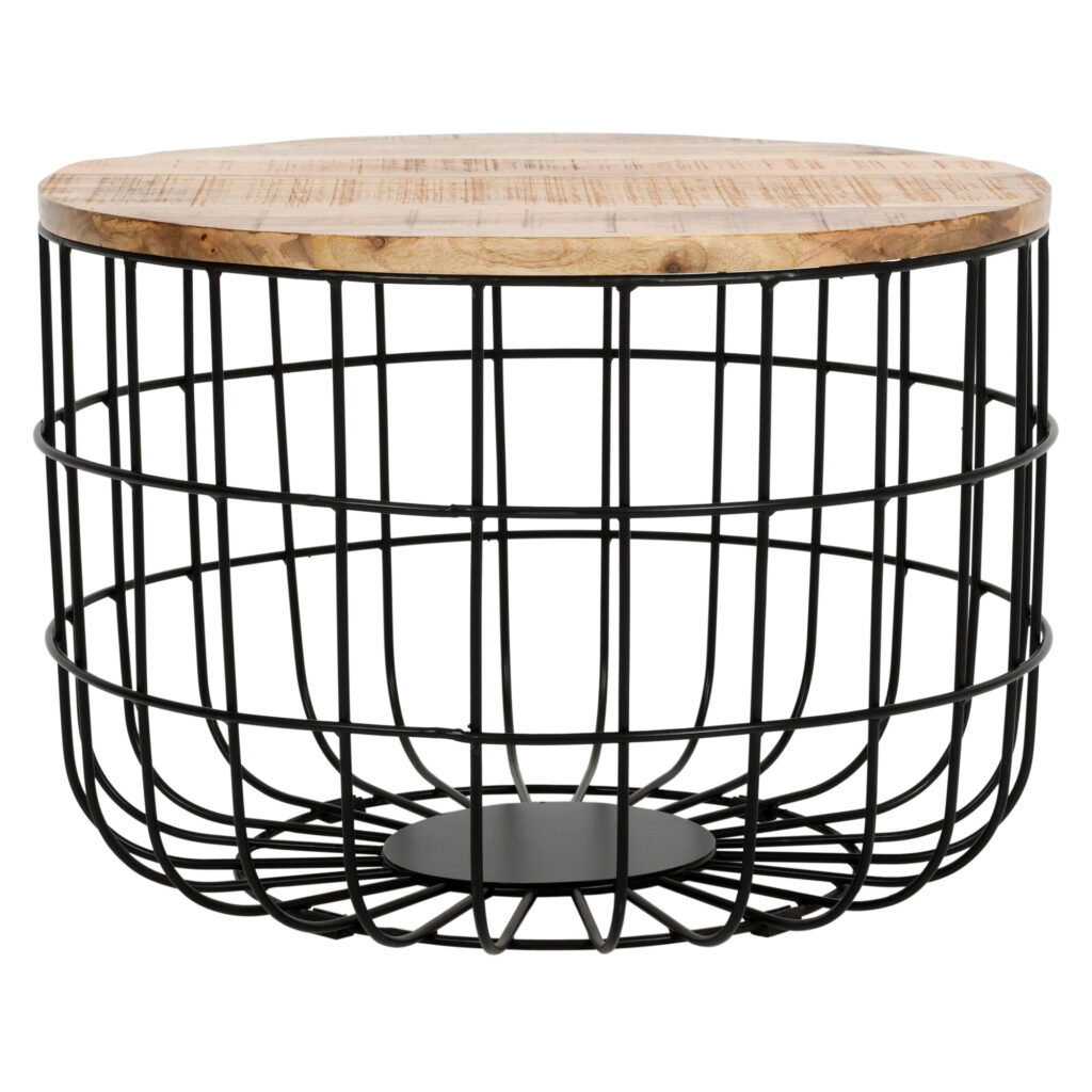 Surrey Solid Wood & Metal Wire Coffee Table