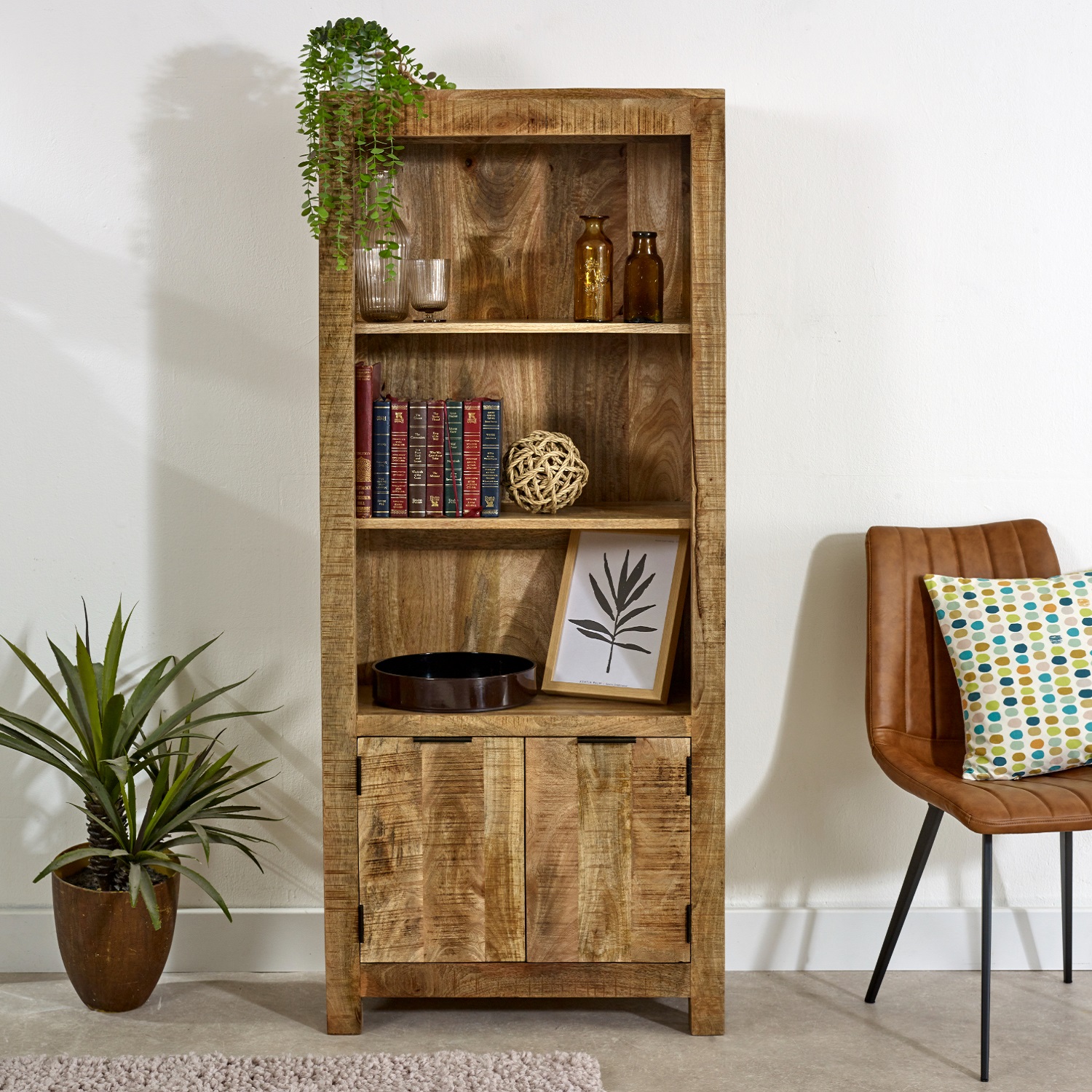 Surrey Solid Wood Bookcase With Doors - Image 5