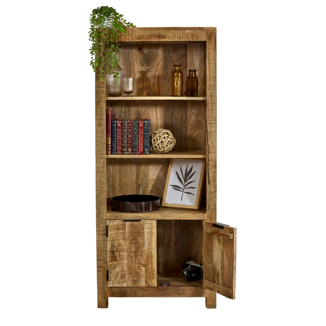Surrey Solid Wood Bookcase With Doors - Image 2