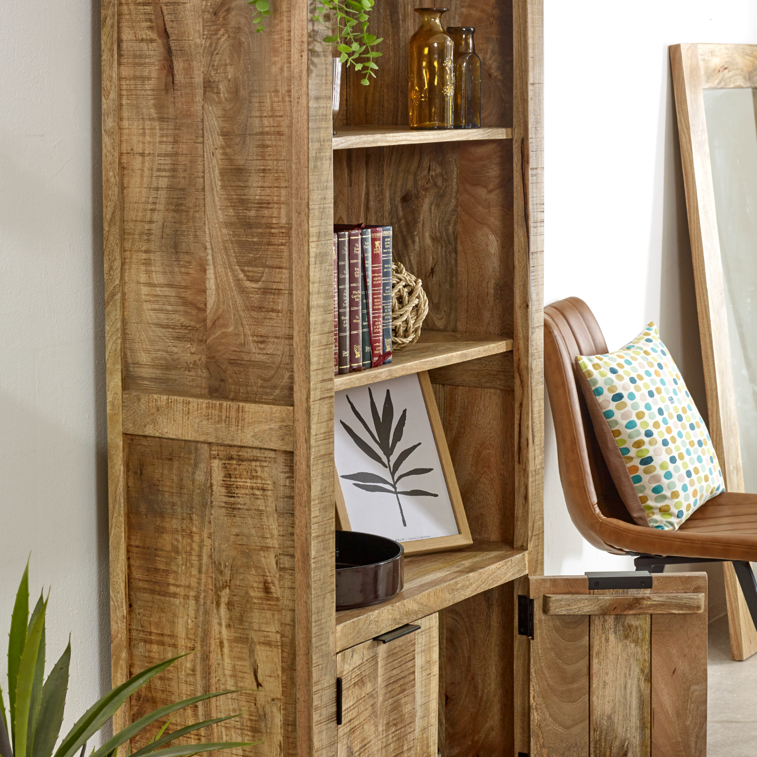 Surrey Solid Wood Bookcase With Doors - Image 3