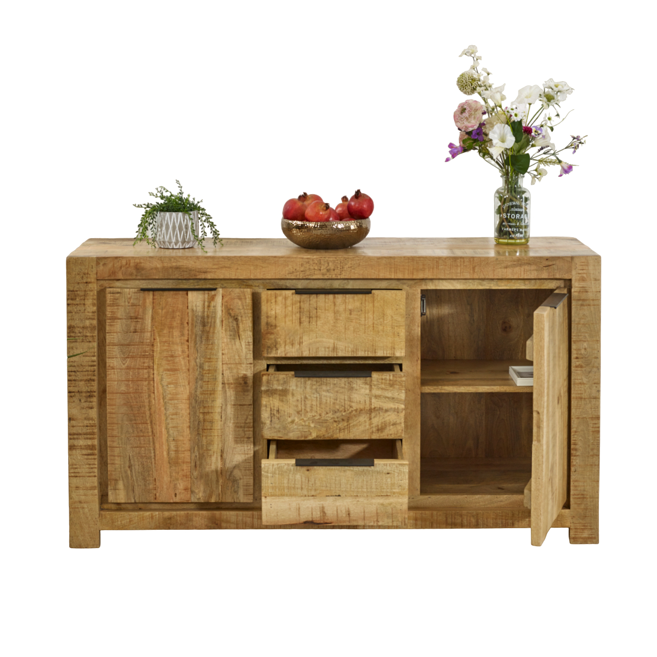 Surrey Solid Wood Large Sideboard 2 Door 3 Drawer - Image 2