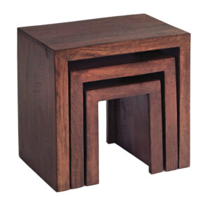 Toko Dark Mango Nest of 3 Tables
