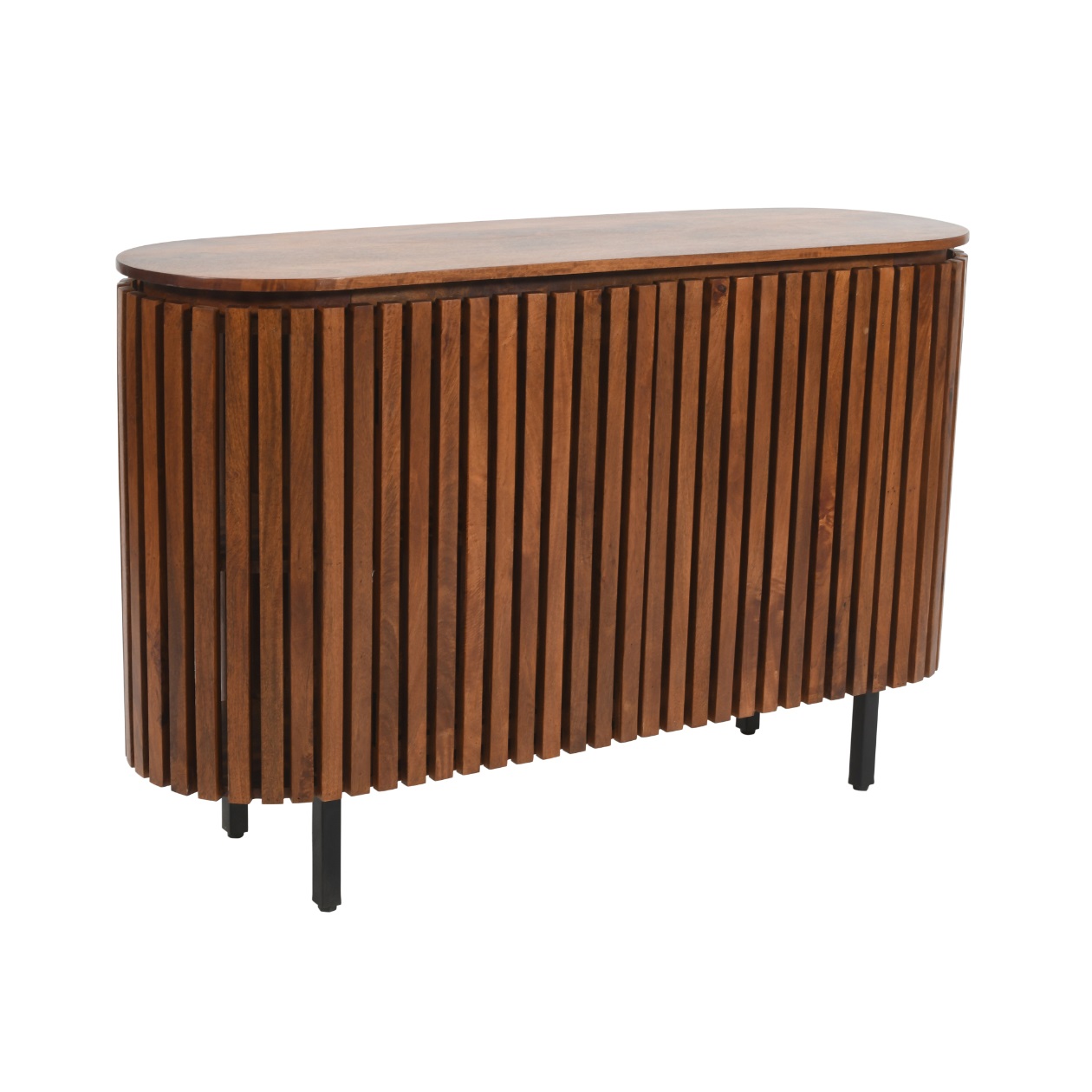 Slatted Mango Wood 2 Doors Sideboard - Image 2