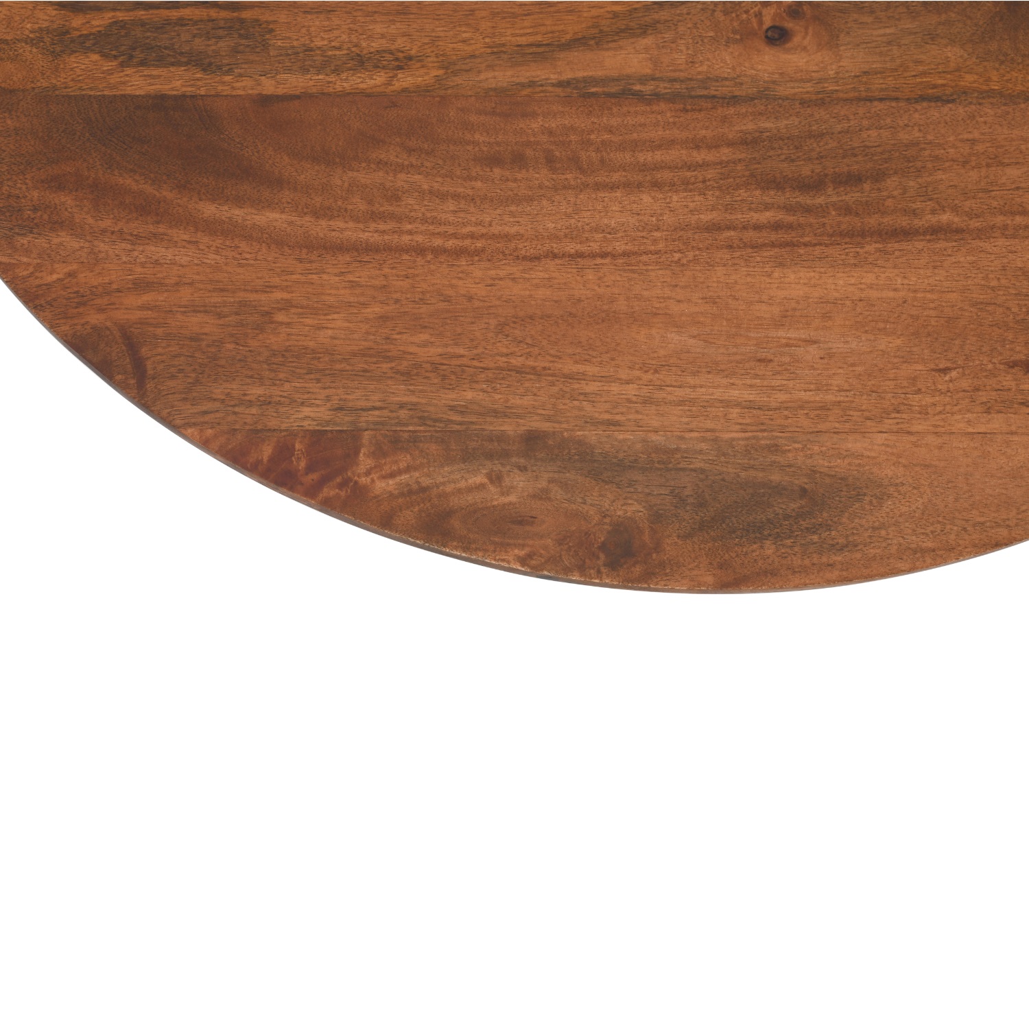 Slatted Mango Wood Round Coffee Table - Image 4
