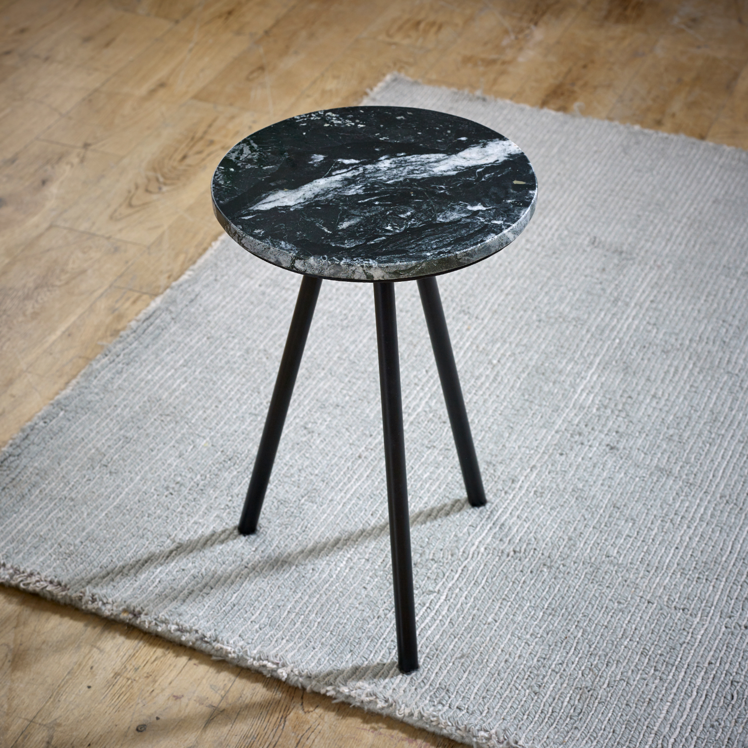 Opal Side Table With Black Marble Top & Metal Legs - Image 6