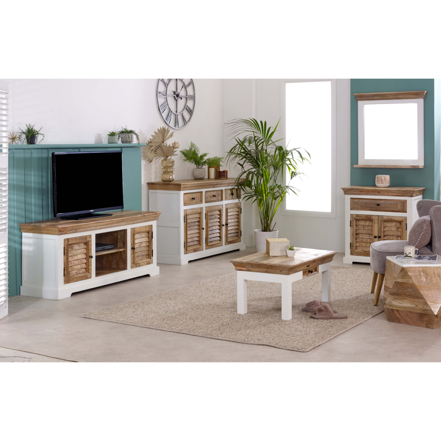 Alfie Coffee Table With Drawer Solid Mango Wood - Image 11