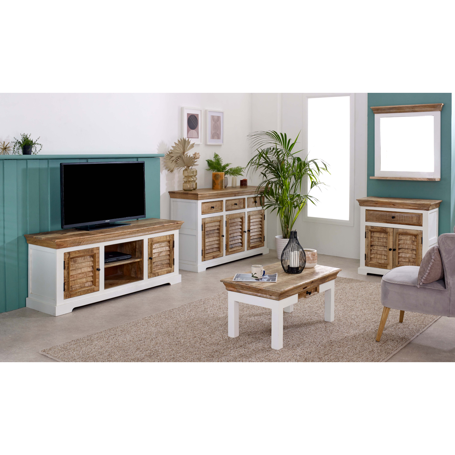 Alfie Coffee Table With Drawer Solid Mango Wood - Image 13