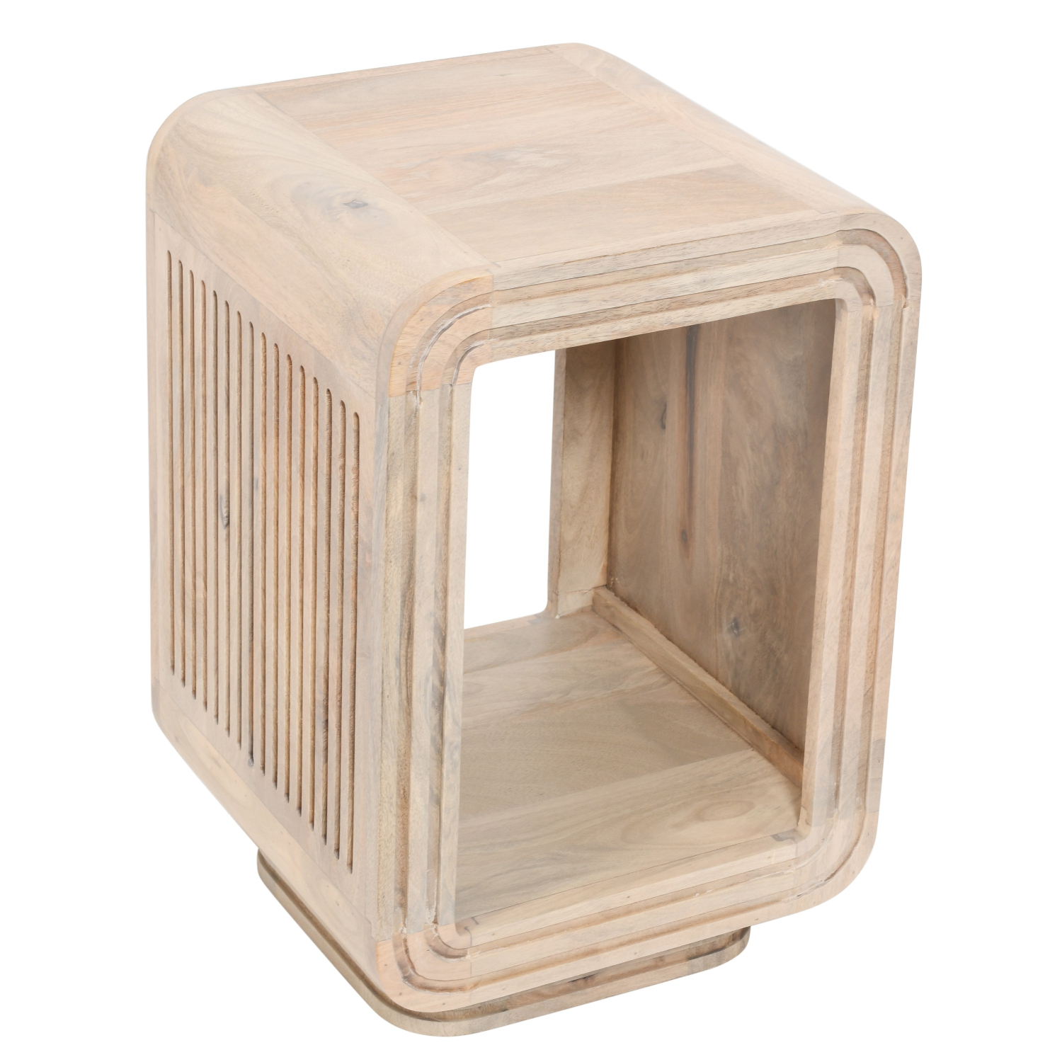 Hudson Carved Mango Wood Side Table - Image 3