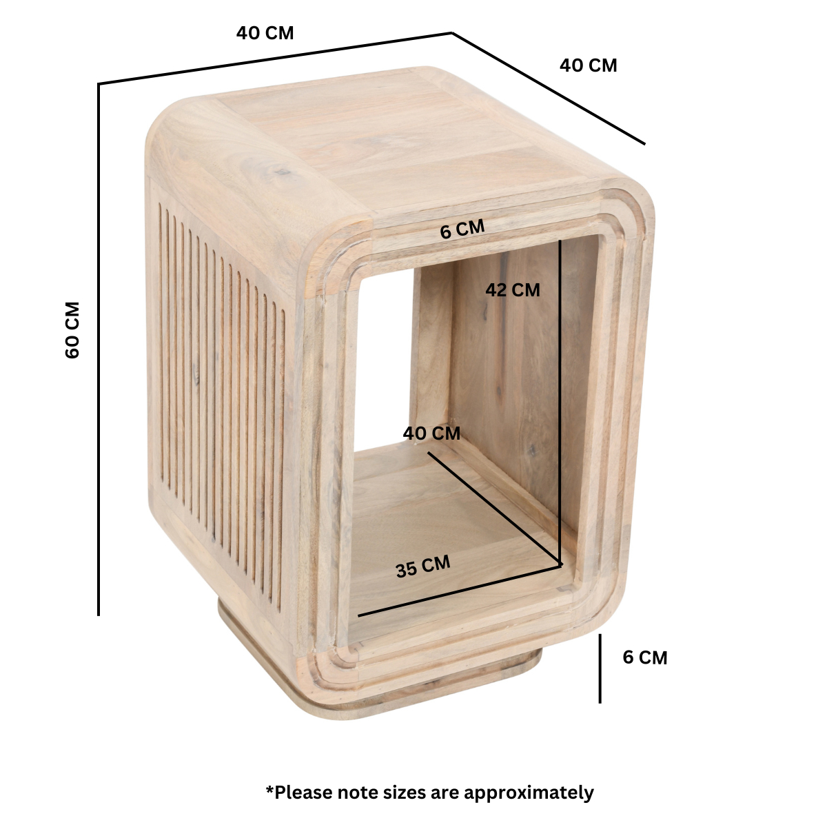 Hudson Carved Mango Wood Side Table - Image 5