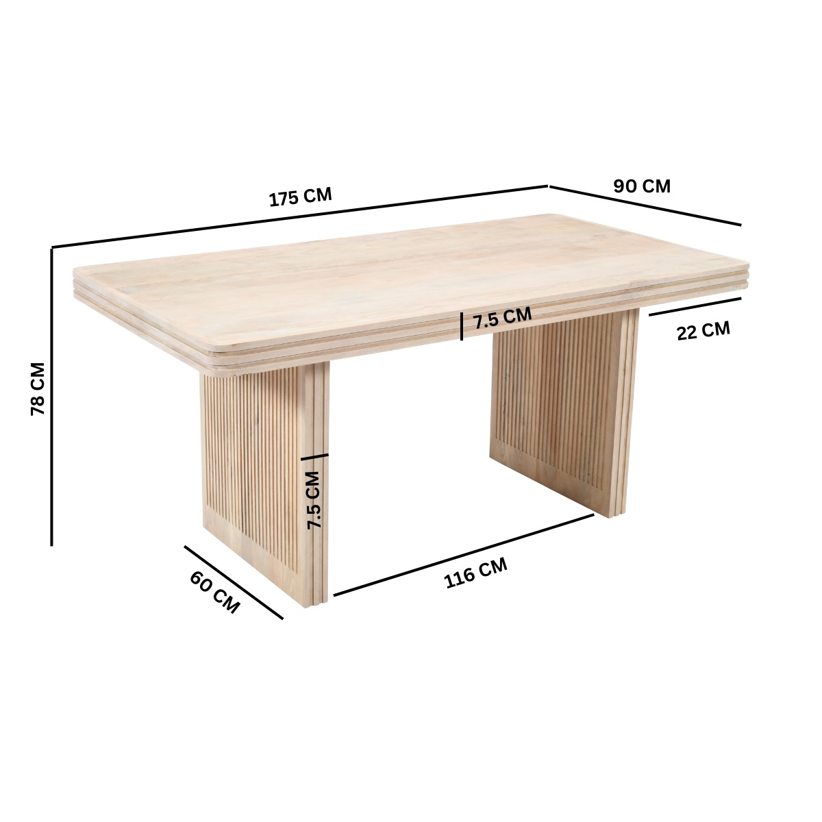 Hudson Carved Mango Wood Dining Table - Image 6