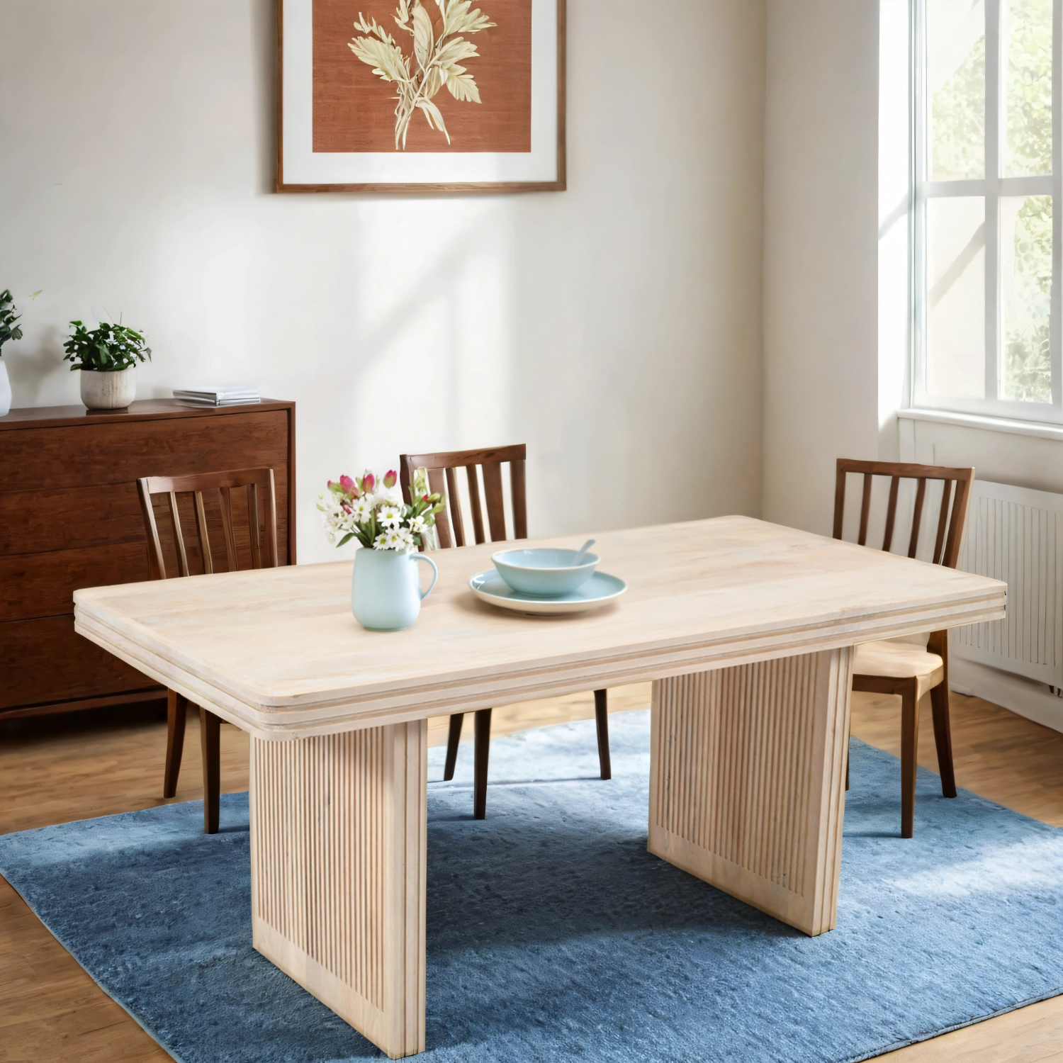 Hudson Carved Mango Wood Dining Table - Image 7